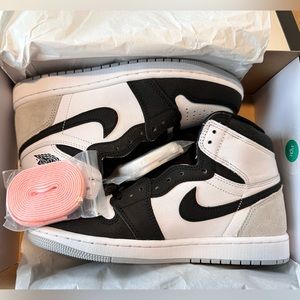 Nike Air Jordan 1 Retro High OG White-Bleached Coral-Black Men’s Sz 7 NWT
